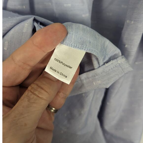 Tuckernuck Pomander Place Inara Chambray Blouse Puff Sleeve Blue Small NWT - Picture 5 of 7